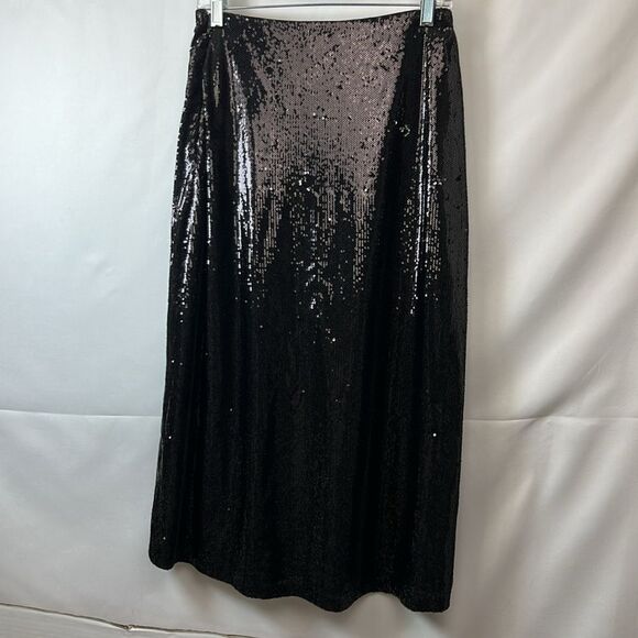 Michael Kors Sequined A-line midi Skirt, Style # MH370AOBS6 NWT size small - Picture 6 of 14